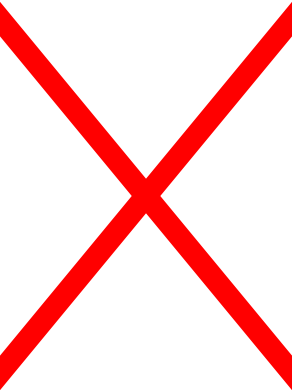 Icona NO PDF in negativo