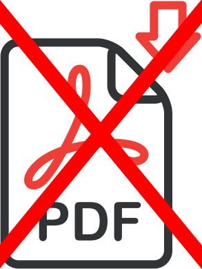 Icona NO PDF